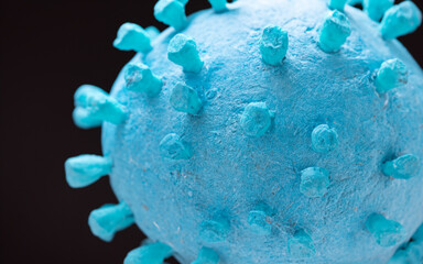 Covid-19 virus icon, Sars Cov 2 Bacteria, coronavirus pandemic and epidemic
