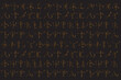 Illustration gradient line of the ancient letters on black background.