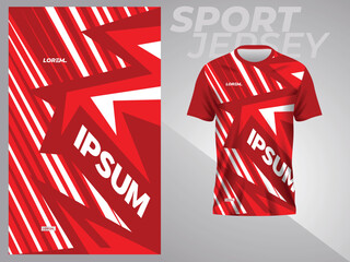 Wall Mural - abstract red shirt sports jersey design for football soccer racing gaming cycling running
