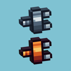 Poster - Isometric Pixel art 3d of elecicon for items asset.icon on pixelated style.8bits perfect for game asset or design asset element for your game design asset.