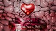 3d rendering, illustration for the Valentine's Day holiday. A postcard with a lot of hearts piled up and forming a beautiful picture. Congratulations on the holiday of lovers.