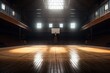 © Hitesh - Basketball Stadium, Sports ground with flashlights.