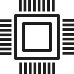 Fototapete - Processor icon . CPU icon vector . Chip processor icon