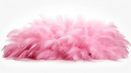 Pink feather boa isolated on white background, party  isolated png like style.. Isolated on white background png like style. Created using Generative AI Technology