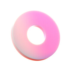 Poster - Gradient 3d valve ring cylinder shape, subsurface material 3d rendering