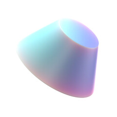 Poster - Gradient 3d Sliced cone shape, subsurface material 3d rendering