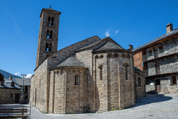 Canvas Print - This church, Santa Maria de Taull, in Lleida, Catalonia, Spain, embodies Romanesque architecture, showcasing frescoes and historical significance.