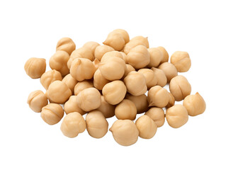 Canvas Print - chickpeas isolated on white background