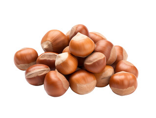 Wall Mural - hazelnuts isolated on white background