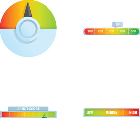 Poster - Measuring device icons set cartoon vector. Various measurement device. Indicator