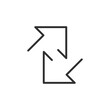 Transfer arrows, linear icon. arrows in different directions. Line with editable stroke
