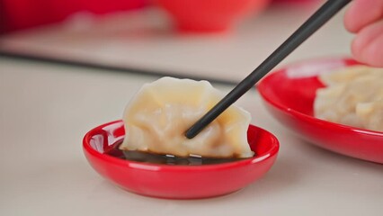 Wall Mural - Chinese New Year dumplings, traditional Chinese festival dumplings