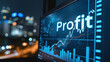 © valgabir - market chart with word profit on the screen