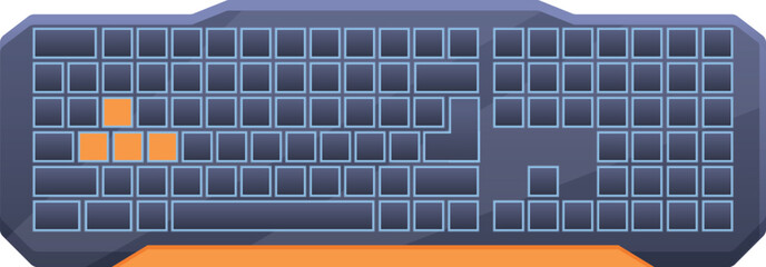 Poster - Gamer keyboard icon cartoon vector. Sport control. Gaming tech system