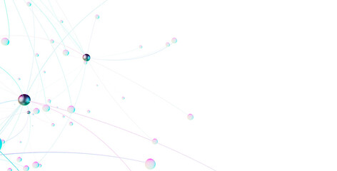 Poster - Abstract digital background of points and lines. Glowing plexus. Big data. Network or connection.