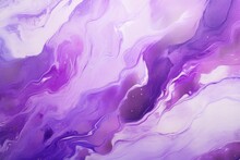 Alcohol Ink Abstract Background. Fluid Art. Acrylic Painting Texture, Abstract Purple Paint Background With A Marble Pattern, AI Generated