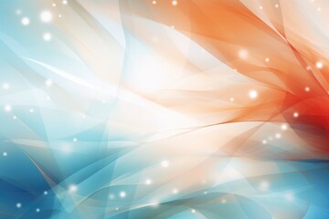 Poster - abstract blue and orange background with smooth lines and sparkles, Abstract holiday background, AI Generated