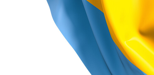 Poster - Visual Allegiance: Powerful 3D Ukraine Flag Unites Citizens