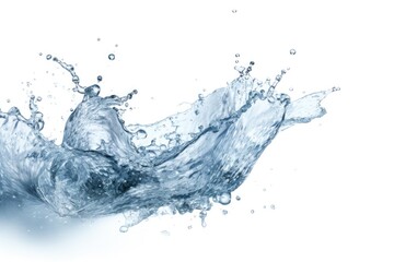 Poster - A splash of water captured on a clean and pristine white surface. Versatile image that can be used in various projects