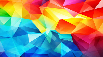 Watercolor-style polygon background in light rainbow colors