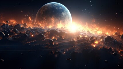Wall Mural - black hole TON-618 in high resolution 4k