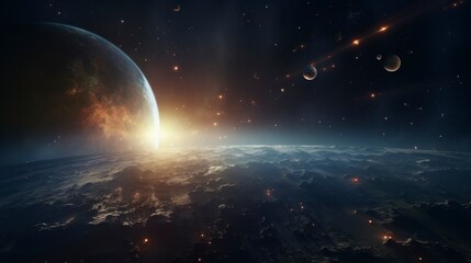 Wall Mural - TON-618 black hole in high resolution absorbing a planet 4k