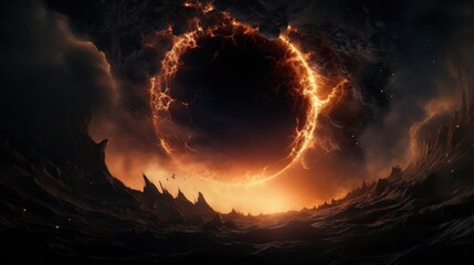 Wall Mural - black hole TON-618 in high resolution