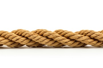 Poster - A detailed view of a rope resting on a smooth white surface. This versatile image can be used in various contexts