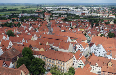 Poster - Blick vom Daniel in Noerdlingen zum Loepsinger Tor