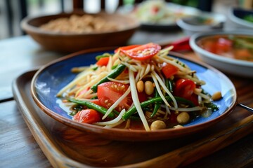 Wall Mural - Som Tam: Spicy Thai Green Papaya Salad