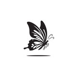 Fototapeta Motyle - Butterfly Silhouette Grace - Delicate Insect Beauty for Creative Artistry
