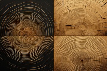Poster - A detailed close-up of a piece of wood. This image can be used to depict natural textures and patterns.
