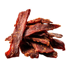 So Yummy Beef jerky pieces  isolated on transparent background