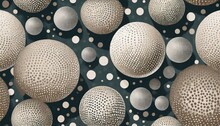 Spheres Cool Seamless Pattern Trend Vector Dot Work Classy Abstract Background Endless Trendy Abstraction Textile Print For Cloth Or Linen Repetitive Orbs Wallpaper Trendy Halftone Art Illustration