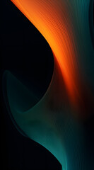 Wall Mural - abstract wave background with green and orange colors