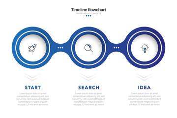 Poster - Timeline infographic design with 6 options or steps. Infographics for business concept. Can be used for presentations workflow layout, banner, process