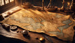 mittelalter retro Landkarte Navigation, Entdecker und Seefahrer, Hintergründe und Vorlage für maritime Themen, altes Pergament Papier mit Geschichte