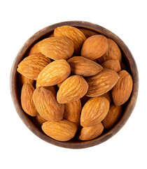 Wall Mural - Delicious almonds - isolated on white background. without shadow, cut out
