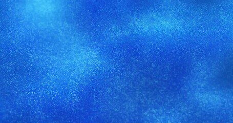Poster - abstract particle background with turbulent motion, creating a dynamic blue textured effect in a sea