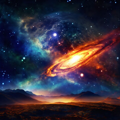 Wall Mural - space cluster