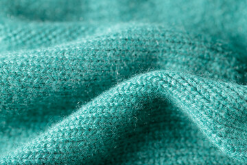 Wall Mural - Blue green luxury pure cashmere texture.