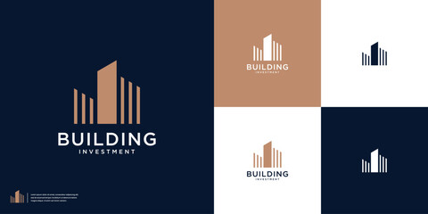 Wall Mural - Real Estate building vector logo template