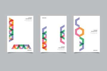 Poster - Geometric business cover design collection