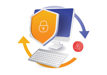 Computer data security warning