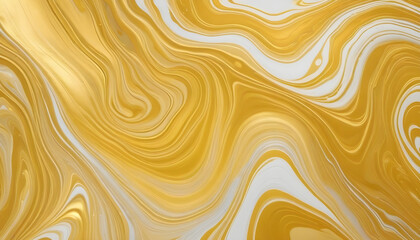 Wall Mural - Gold fluid art marbling paint textured background