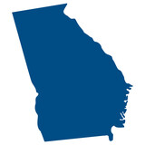 Fototapeta  - Georgia (U.S. state) state map. Map of the U.S. state of Georgia.