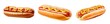 Collection of PNG. Hotdog isolated on a transparent background.