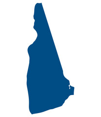 New Hampshire state map. Map of the U.S. state of New Hampshire.