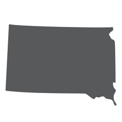 Sticker - South Dakota state map. Map of the U.S. state of South Dakota.