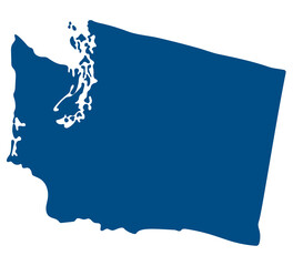 Washington state map. Map of the U.S. state of Washington.